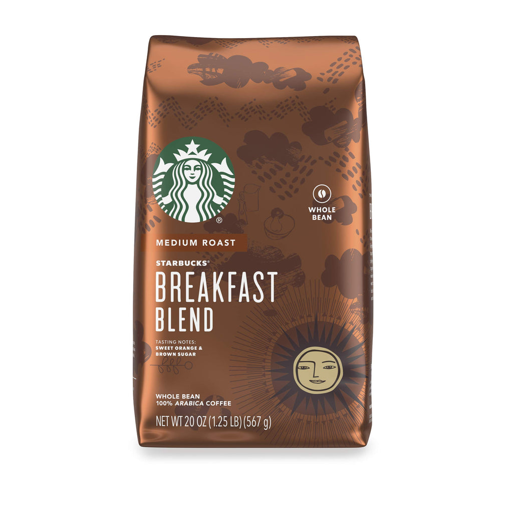 Starbucks Whole Coffee Beans, Medium Roast Hot or Iced Coffee, Pike Place Roast, 28 oz