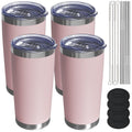 Travel Coffee Tumbler 20oz, Travel Coffee Mug with Dual Lids and Straw, Stainless Steel Double Wall Vacuum Insulated Tumbler for Hot/Iced Drinks (Textured Matte, Navy Blue)