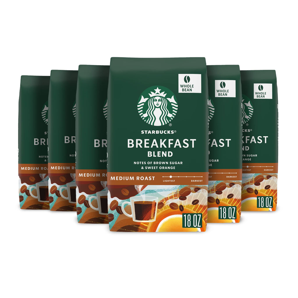 Starbucks Whole Coffee Beans, Medium Roast Hot or Iced Coffee, Pike Place Roast, 28 oz