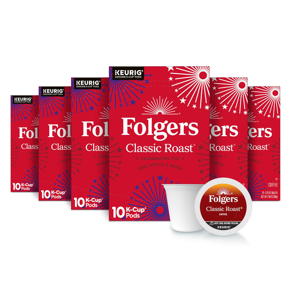 Folgers Black Silk, Dark Roast Coffee, Keurig K-Cup Pods, 12-Count Boxes (Pack of 6)