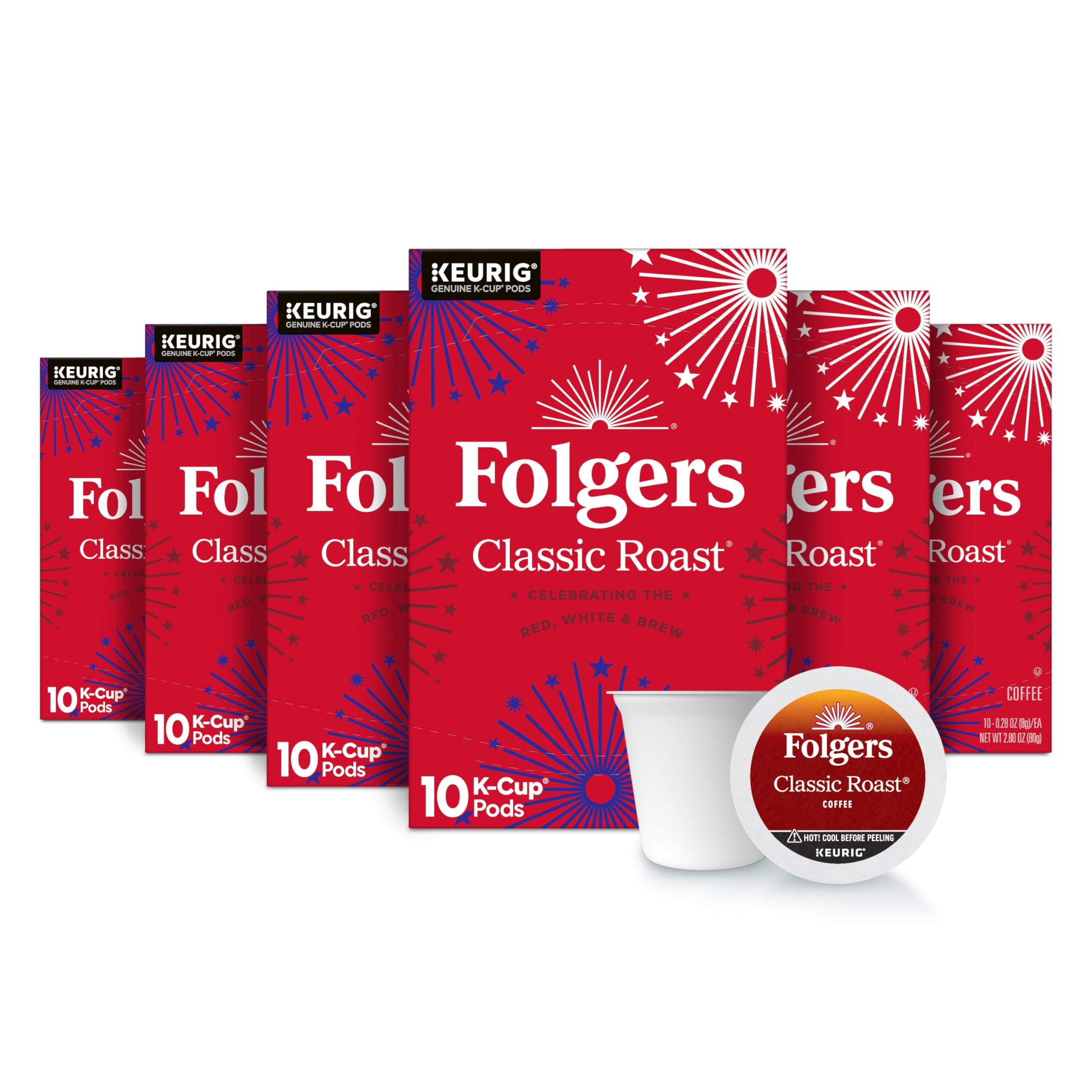 Folgers Black Silk, Dark Roast Coffee, Keurig K-Cup Pods, 12-Count Boxes (Pack of 6)