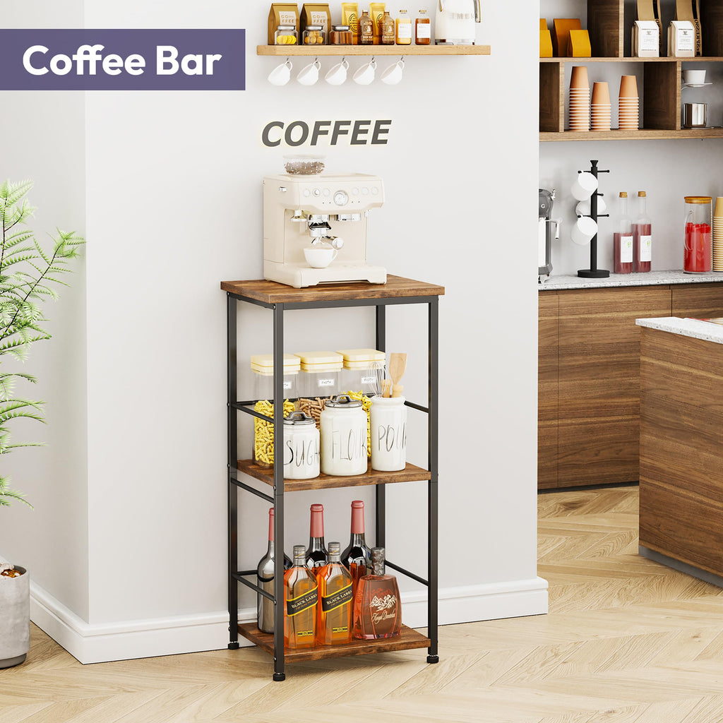 SWTYMIKI Coffee Bar Cabinet for Home - Farmhouse Coffee Stand Station Multi-Purpose Buffet Sideboard Cabinet with Drawers - Kitchen Bar Table for Living Room, Corner, Small Space, Espresso