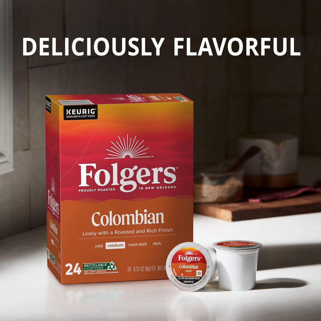 Folgers Black Silk, Dark Roast Coffee, Keurig K-Cup Pods, 12-Count Boxes (Pack of 6)