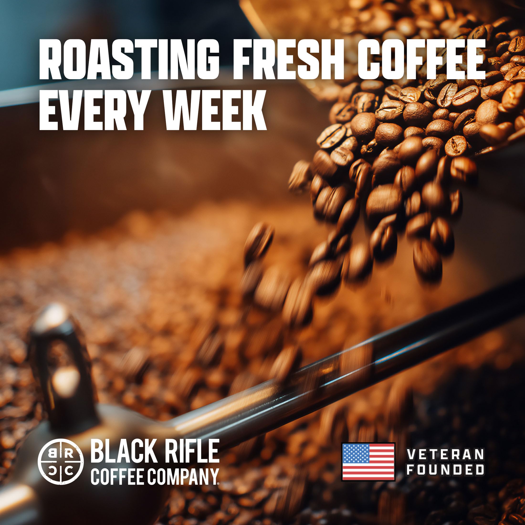 Black Rifle Coffee Company Just Black, 18oz Bag, Ground Coffee Medium Roast - Roasted Blend Made from Arabica Beans - Colombian & Brazilian Beans - Veteran Founded & American Made