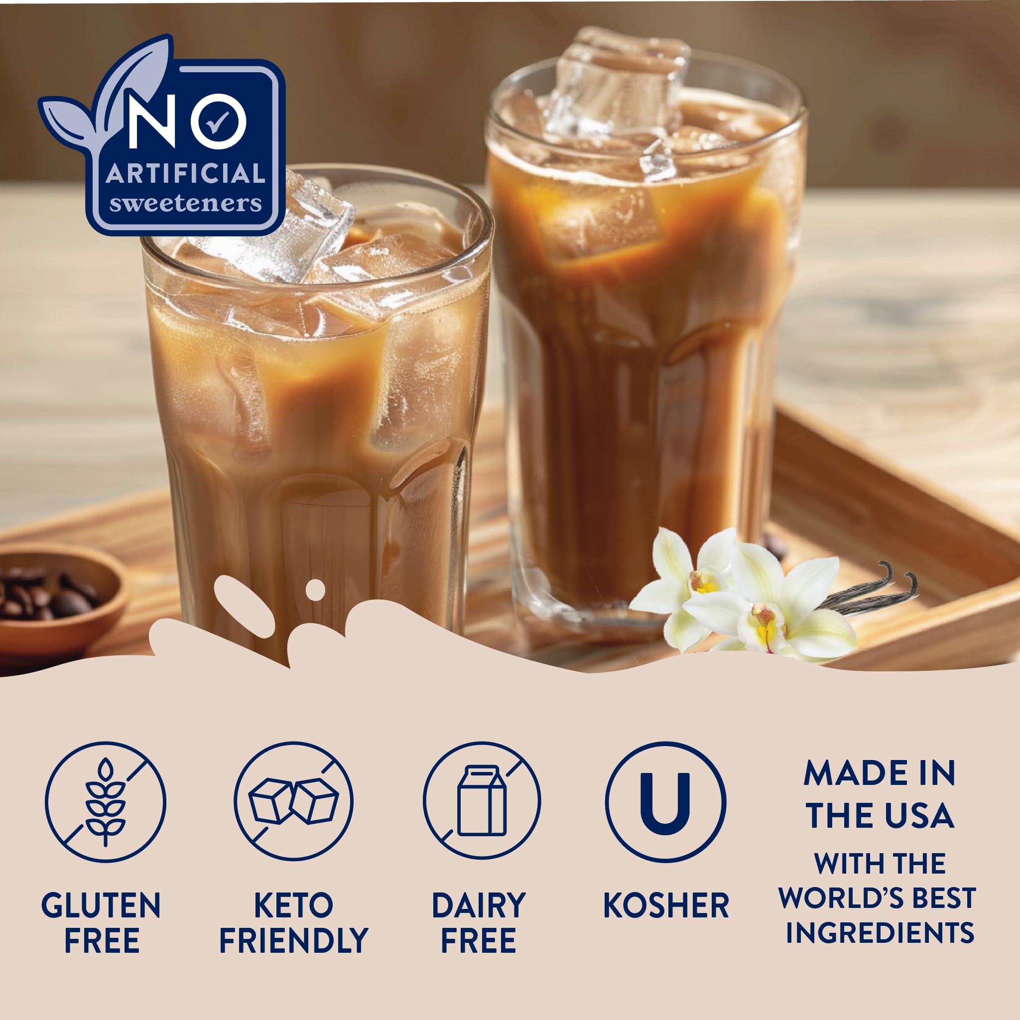 Jordan's Skinny Mixes Sugar Free Coffee Syrup, Cinnamon Dolce Coffee Flavoring Syrup, Naturally Sweetened Zero Calorie Drink Mix, Lattes, Baking or Protein Shake, Dairy & Gluten Free, 12.7 Fl Oz