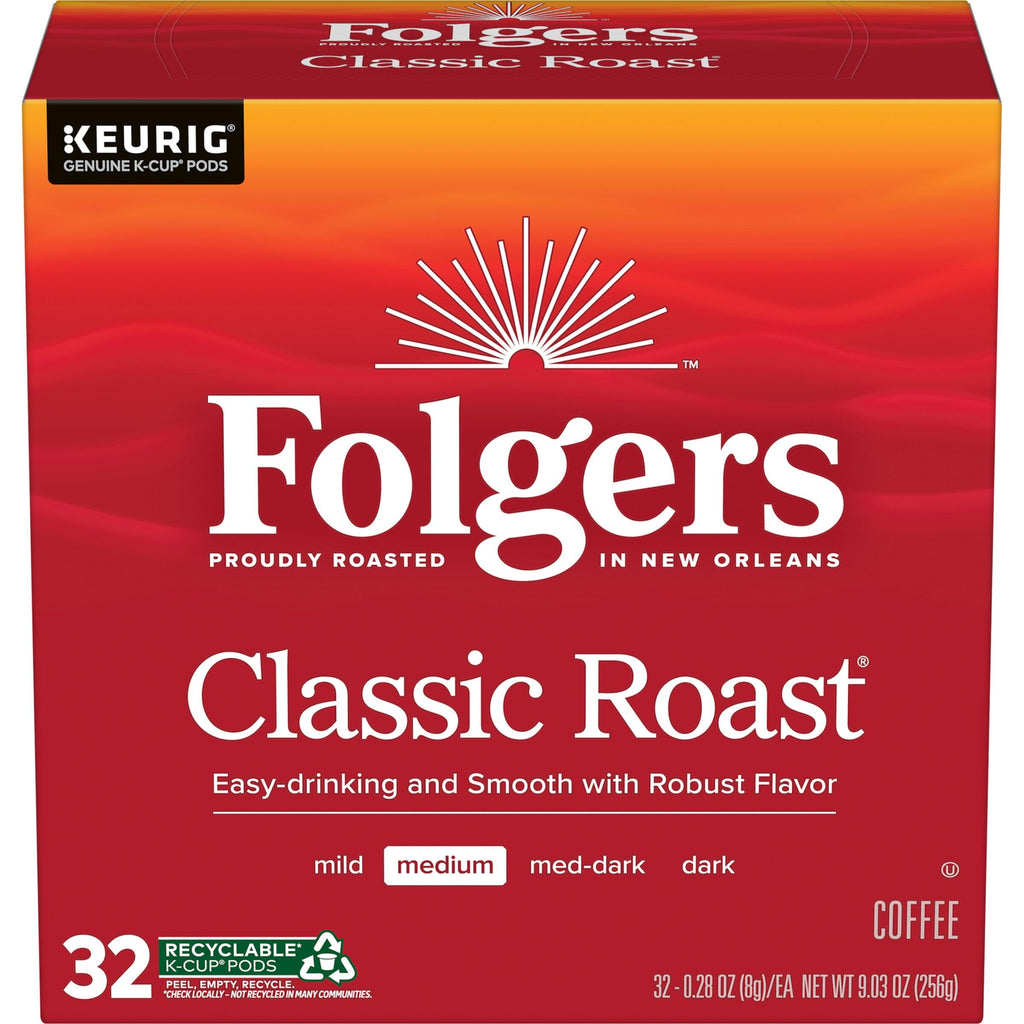 Folgers Black Silk, Dark Roast Coffee, Keurig K-Cup Pods, 12-Count Boxes (Pack of 6)