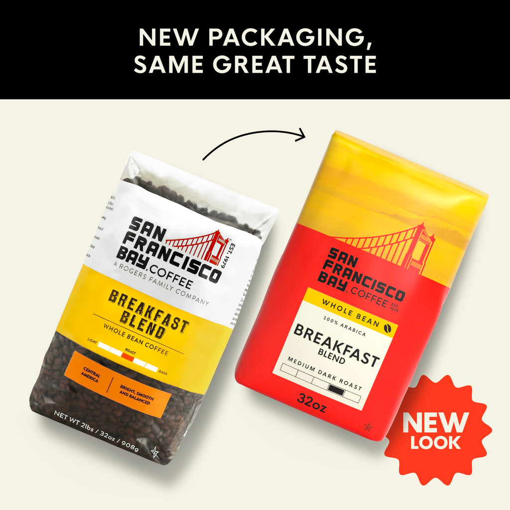 San Francisco Bay Coffee - Medium-Dark Roast Whole Bean Coffee - Fog Chaser (2 lb bag)