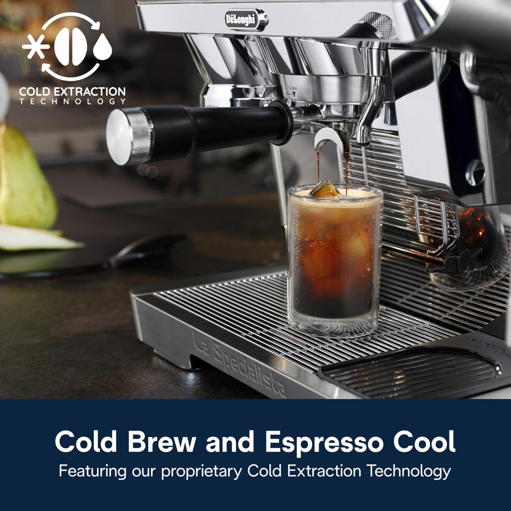 De'Longhi La Specialista Arte Evo Espresso Machine - Compact Cold Brew Coffee Maker with Grinder, Milk Steam Wand/Frother & Tamping Tools - Home Barista Kit for Lattes, Cappuccinos, Iced Coffee