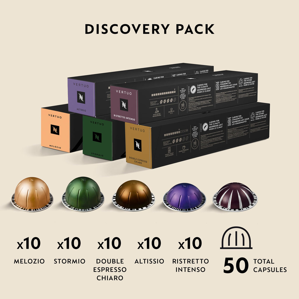 Nespresso Capsules Vertuo, Melozio, Medium Roast Coffee, 30-Count Coffee Pods, Brews 7.8oz.