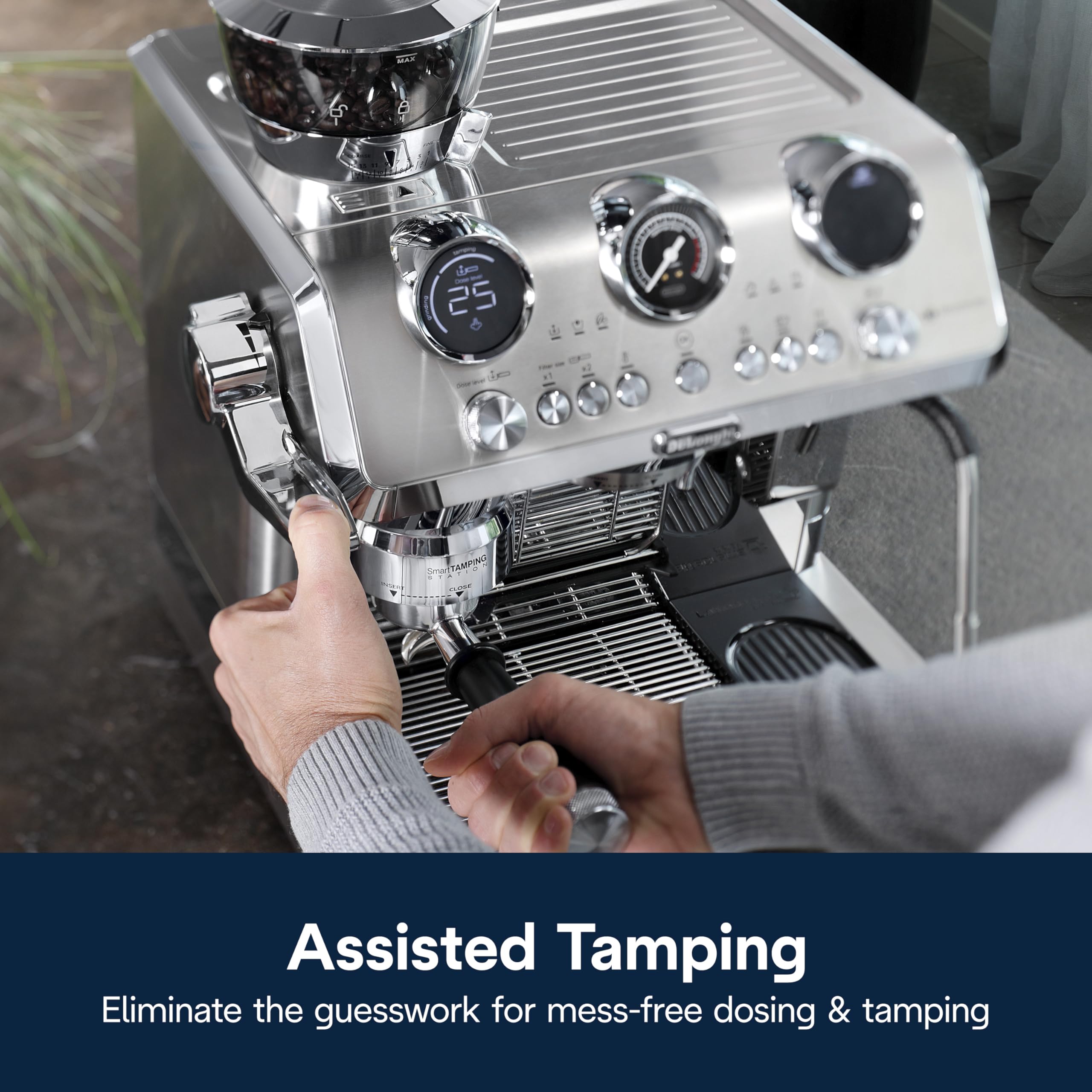 De'Longhi La Specialista Arte Evo Espresso Machine - Compact Cold Brew Coffee Maker with Grinder, Milk Steam Wand/Frother & Tamping Tools - Home Barista Kit for Lattes, Cappuccinos, Iced Coffee