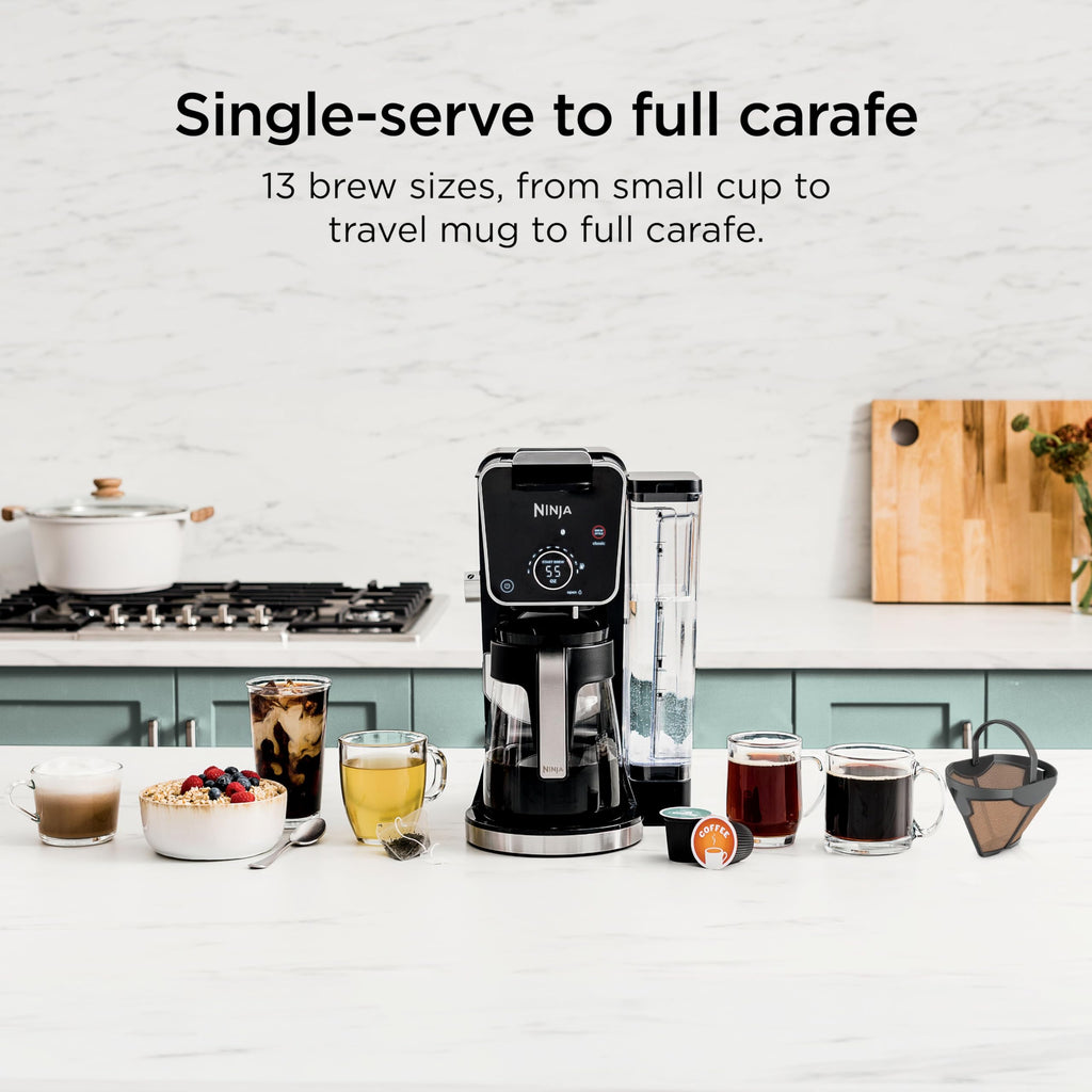 Ninja 12-Cup Programmable Coffee Brewer, 2 Brew Styles, Adjustable Warm Plate, 60oz Water Reservoir, Delay Brew - Black/Stainless Steel