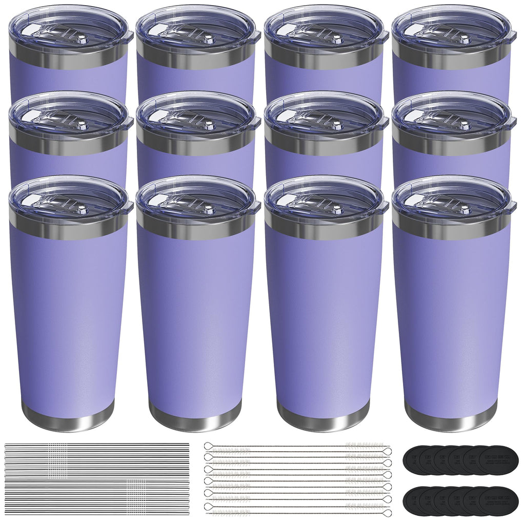 Travel Coffee Tumbler 20oz, Travel Coffee Mug with Dual Lids and Straw, Stainless Steel Double Wall Vacuum Insulated Tumbler for Hot/Iced Drinks (Textured Matte, Navy Blue)