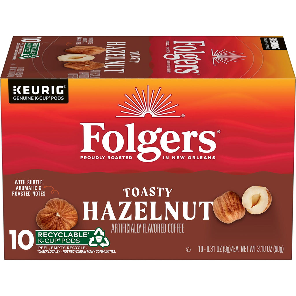 Folgers French Vanilla Artificially Flavored Coffee, Keurig K-Cup pods, 10 Count Box (Pack of 6)