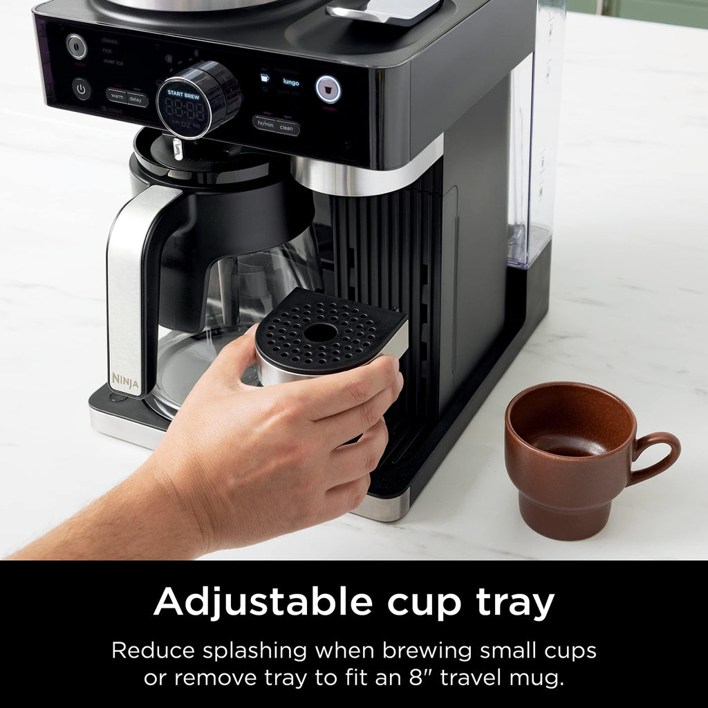 Ninja 12-Cup Programmable Coffee Brewer, 2 Brew Styles, Adjustable Warm Plate, 60oz Water Reservoir, Delay Brew - Black/Stainless Steel