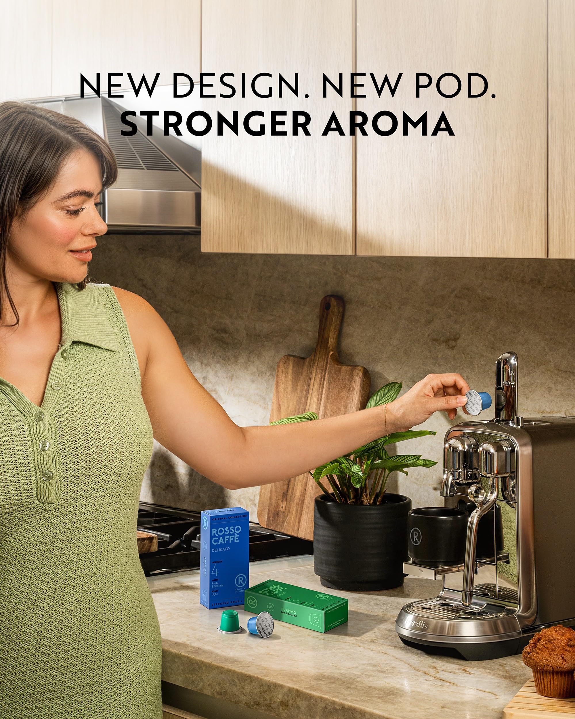 ROSSO CAFFÈ 120 Espresso Coffee Pods for Nespresso Original Machines, Premium Capsules, Variety Value Pack 6 Flavors, Rich Breakfast to Intense Roasts