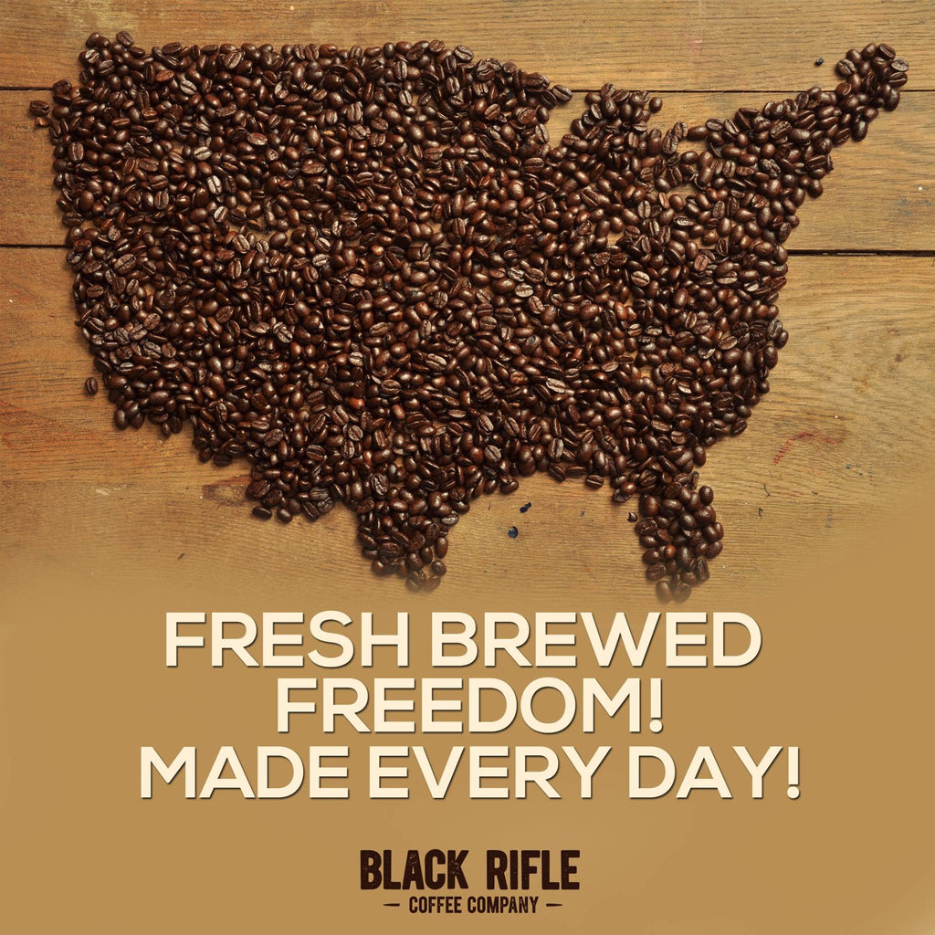 Black Rifle Coffee Company Just Black, 18oz Bag, Ground Coffee Medium Roast - Roasted Blend Made from Arabica Beans - Colombian & Brazilian Beans - Veteran Founded & American Made